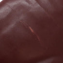 CARTIER Must Line Shoulder Bag Leather Bordeaux Gold Auth gh540-14