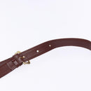 CARTIER Must Line Shoulder Bag Leather Bordeaux Gold Auth gh540-8