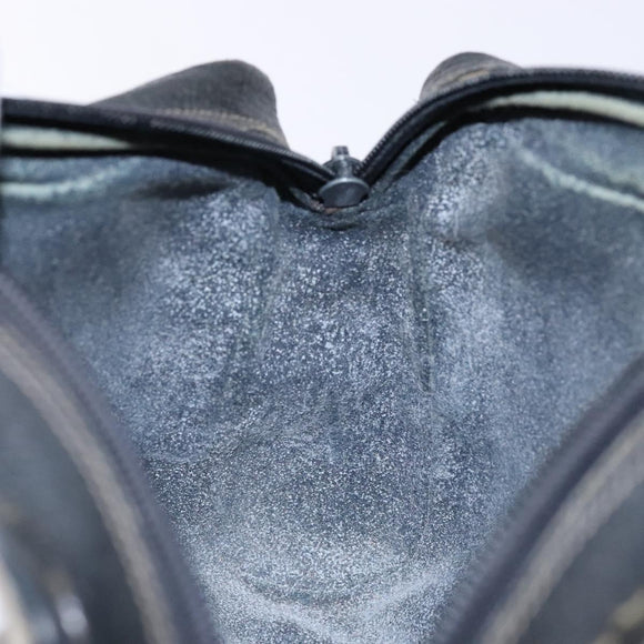 GUCCI GG Supreme Sherry Line Clutch Bag PVC Navy Gold 75 01 012 Auth gh543