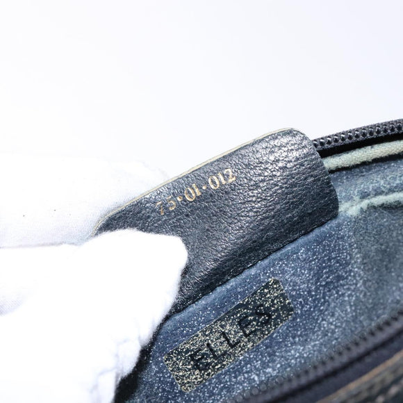 GUCCI GG Supreme Sherry Line Clutch Bag PVC Navy Gold 75 01 012 Auth gh543