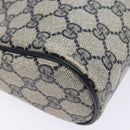 GUCCI GG Supreme Sherry Line Clutch Bag PVC Navy Gold 75 01 012 Auth gh543-9