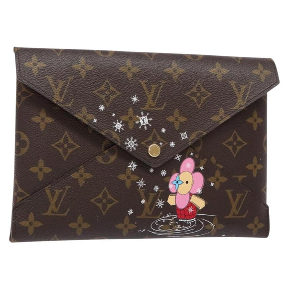 LOUIS VUITTON Monogram Christmas 2023 Only Pochette Kirigami M82655 Auth gh548