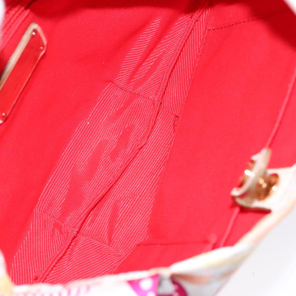 Salvatore Ferragamo Shoulder Bag Nylon Beige Gold Auth gh550