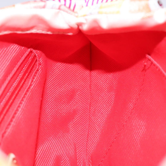 Salvatore Ferragamo Shoulder Bag Nylon Beige Gold Auth gh550