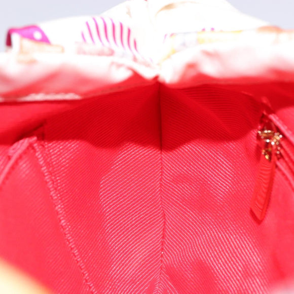 Salvatore Ferragamo Shoulder Bag Nylon Beige Gold Auth gh550