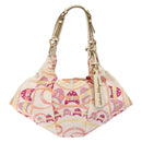 Salvatore Ferragamo Shoulder Bag Nylon Beige Gold Auth gh550-13