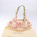 Salvatore Ferragamo Shoulder Bag Nylon Beige Gold Auth gh550-12