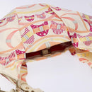 Salvatore Ferragamo Shoulder Bag Nylon Beige Gold Auth gh550-6