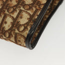 Christian Dior Trotter Canvas Chain Shoulder Bag Brown Gold Auth gh553-16