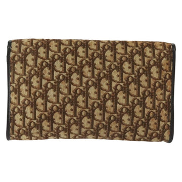 Christian Dior Trotter Canvas Chain Shoulder Bag Brown Gold Auth gh553 - 0