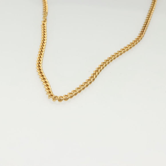 Christian Dior Trotter Canvas Chain Shoulder Bag Brown Gold Auth gh553