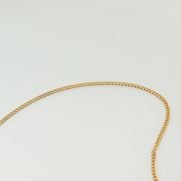 Christian Dior Trotter Canvas Chain Shoulder Bag Brown Gold Auth gh553