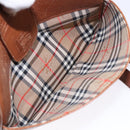 Burberrys Shoulder Bag Leather Brown Gold Auth gh556-20