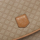 CELINE Macadam Canvas Clutch Bag PVC Beige Gold Auth gh557-17