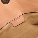 CELINE Macadam Canvas Clutch Bag PVC Beige Gold Auth gh557-18