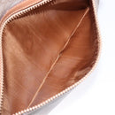 CELINE Macadam Canvas Clutch Bag PVC Beige Gold Auth gh557-11