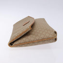 CELINE Macadam Canvas Clutch Bag PVC Beige Gold Auth gh557-4
