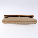 CELINE Macadam Canvas Clutch Bag PVC Beige Gold Auth gh557-6