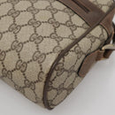 GUCCI GG Supreme Web Sherry Line Shoulder Bag PVC Beige Gold Red Auth gh559-14