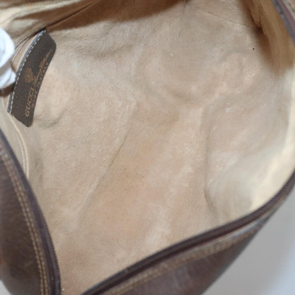 GUCCI GG Supreme Web Sherry Line Shoulder Bag PVC Beige Gold Red Auth gh559