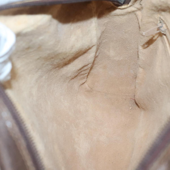 GUCCI GG Supreme Web Sherry Line Shoulder Bag PVC Beige Gold Red Auth gh559