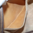 GUCCI GG Supreme Web Sherry Line Shoulder Bag PVC Beige Gold Red Auth gh559-20