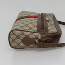 GUCCI GG Supreme Web Sherry Line Shoulder Bag PVC Beige Gold Red Auth gh559-4
