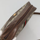 GUCCI GG Supreme Web Sherry Line Shoulder Bag PVC Beige Gold Red Auth gh559-6