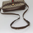 GUCCI GG Supreme Web Sherry Line Shoulder Bag PVC Beige Gold Red Auth gh559-7