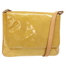 LOUIS VUITTON Monogram Vernis Thompson Street Bag Beige M91301 LV Auth gh569-1