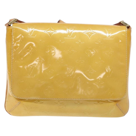 LOUIS VUITTON Monogram Vernis Thompson Street Bag Beige M91301 LV Auth gh569