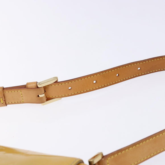 LOUIS VUITTON Monogram Vernis Thompson Street Bag Beige M91301 LV Auth gh569