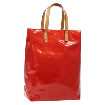 LOUIS VUITTON Monogram Vernis Reade MM Hand Bag Red Rouge M91086 LV Auth gh574