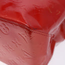 LOUIS VUITTON Monogram Vernis Reade MM Hand Bag Red Rouge M91086 LV Auth gh574-9
