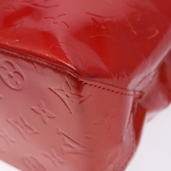 LOUIS VUITTON Monogram Vernis Reade MM Hand Bag Red Rouge M91086 LV Auth gh574