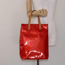 LOUIS VUITTON Monogram Vernis Reade MM Hand Bag Red Rouge M91086 LV Auth gh574-21
