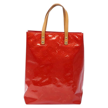 LOUIS VUITTON Monogram Vernis Reade MM Hand Bag Red Rouge M91086 LV Auth gh574 - 0