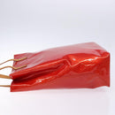 LOUIS VUITTON Monogram Vernis Reade MM Hand Bag Red Rouge M91086 LV Auth gh574-4