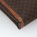 CELINE Macadam Canvas Clutch Bag PVC Leather Brown Auth gh579-11