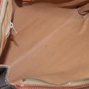 CELINE Macadam Canvas Clutch Bag PVC Leather Brown Auth gh579-15