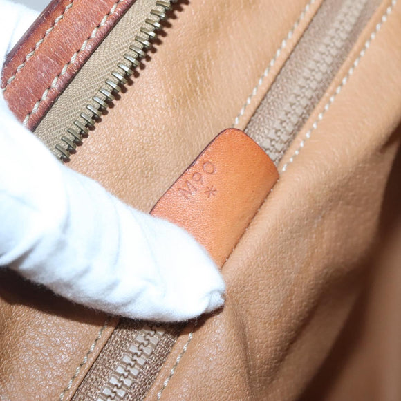 CELINE Macadam Canvas Clutch Bag PVC Leather Brown Auth gh579