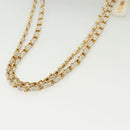 CHANEL Matelasse Chain Shoulder Bag Caviar Skin White Gold CC Auth gh580-8