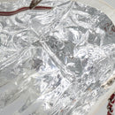 CHANEL Choco Bar Chain Tote Bag No5 Canvas White Silver CC Auth gh581-19