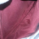 CHANEL Choco Bar Chain Tote Bag No5 Canvas White Silver CC Auth gh581-21