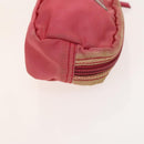 PRADA Pouch Nylon 3Set Black Pink Auth gh587-11