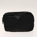 PRADA Pouch Nylon 3Set Black Pink Auth gh587-2