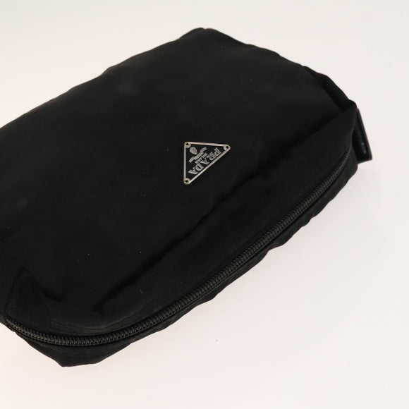 PRADA Pouch Nylon 3Set Black Pink Auth gh587