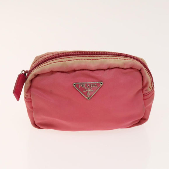 PRADA Pouch Nylon 3Set Black Pink Auth gh587