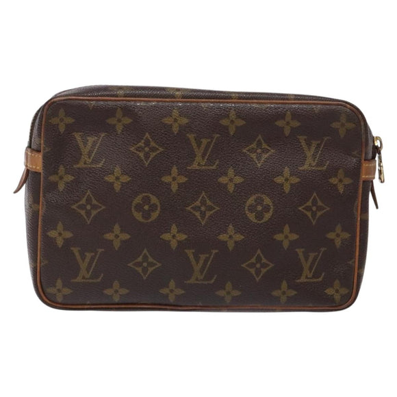 LOUIS VUITTON Monogram Compiegne 23 Clutch Bag M51847 LV Auth gh593