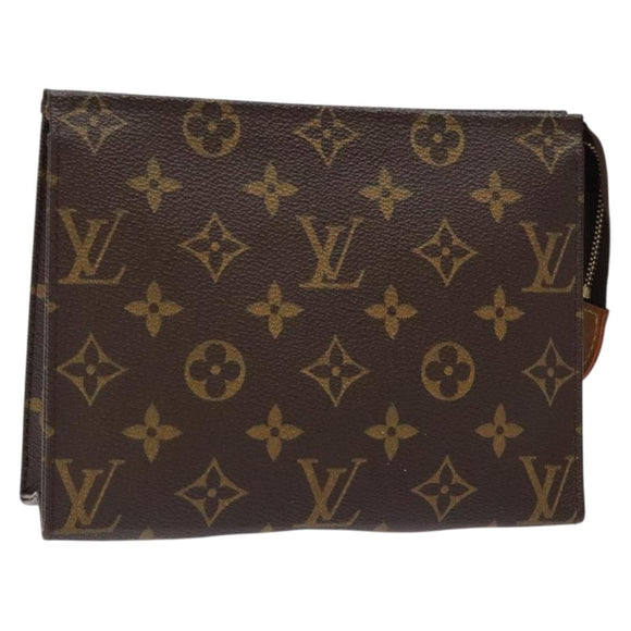 LOUIS VUITTON Monogram Poche Toilette 19 Pouch M47544 LV Auth gh597